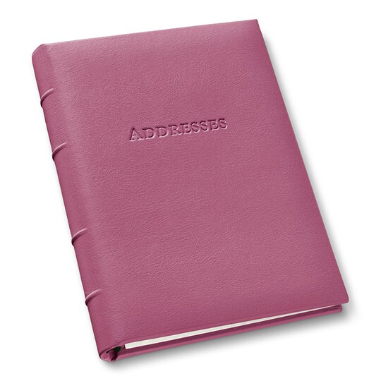 Gallery Leather; Gallery Leather Large Address Book with Alphabetical Tabs up to 480 records, Leather Notebook Hardcover, Telephone and Address Books - 9x7,; Category:Planners; Image:1